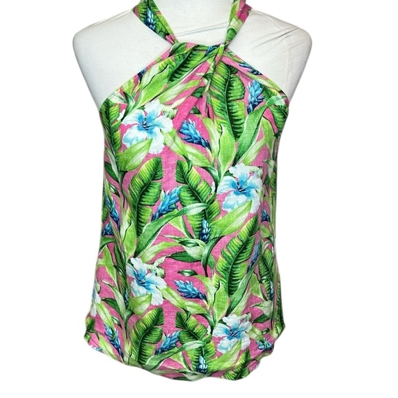 Tommy Bahama Tulum Blooms Halter Top - Picture 2 of 5